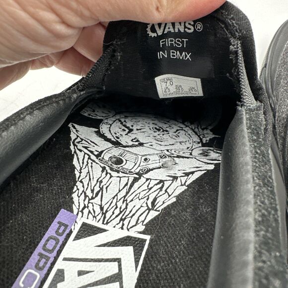 Vans BMX Fast And Loose Sneakers Mens Size 7 Black Gray Slip On Comfort Shoes - Picture 7 of 8